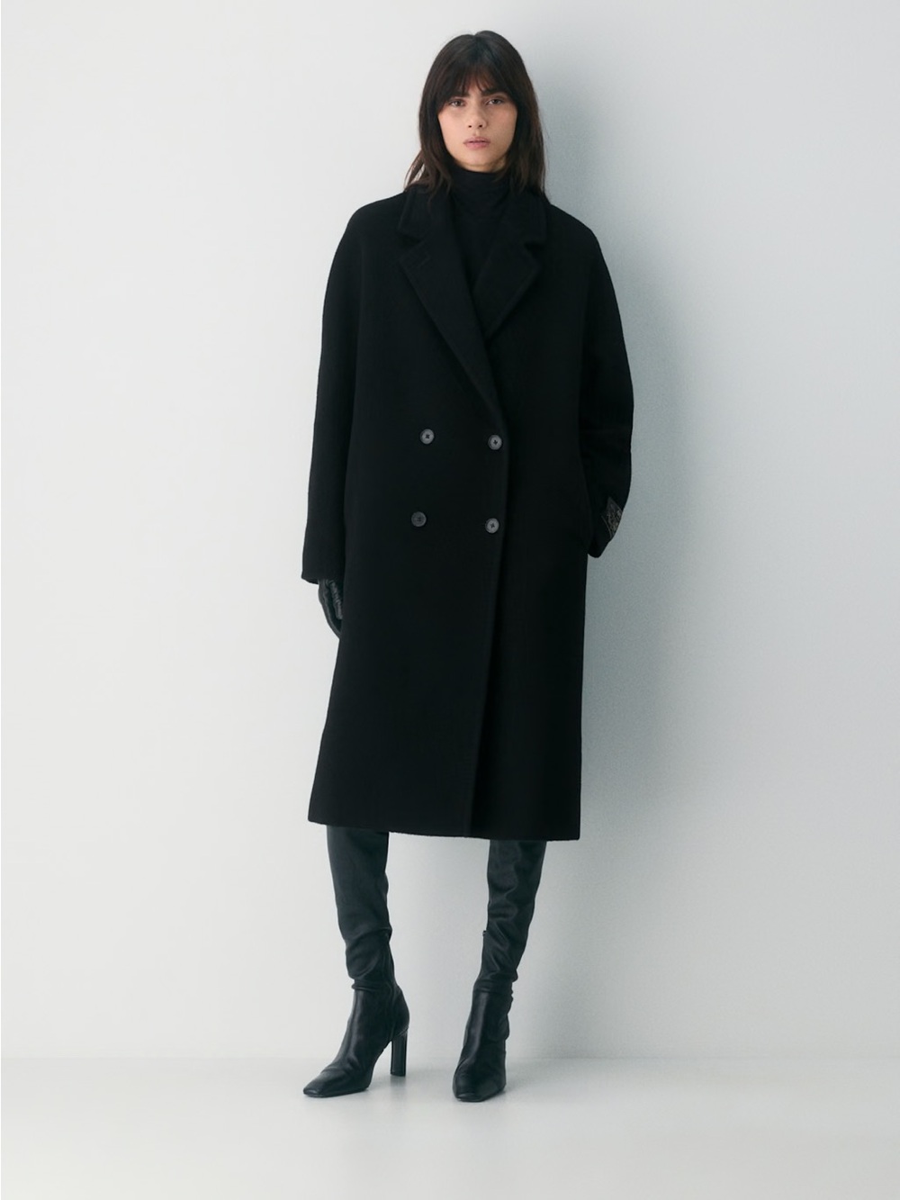 Aritzia The Slouch™ Coat - (Re)Camel Wool - Black